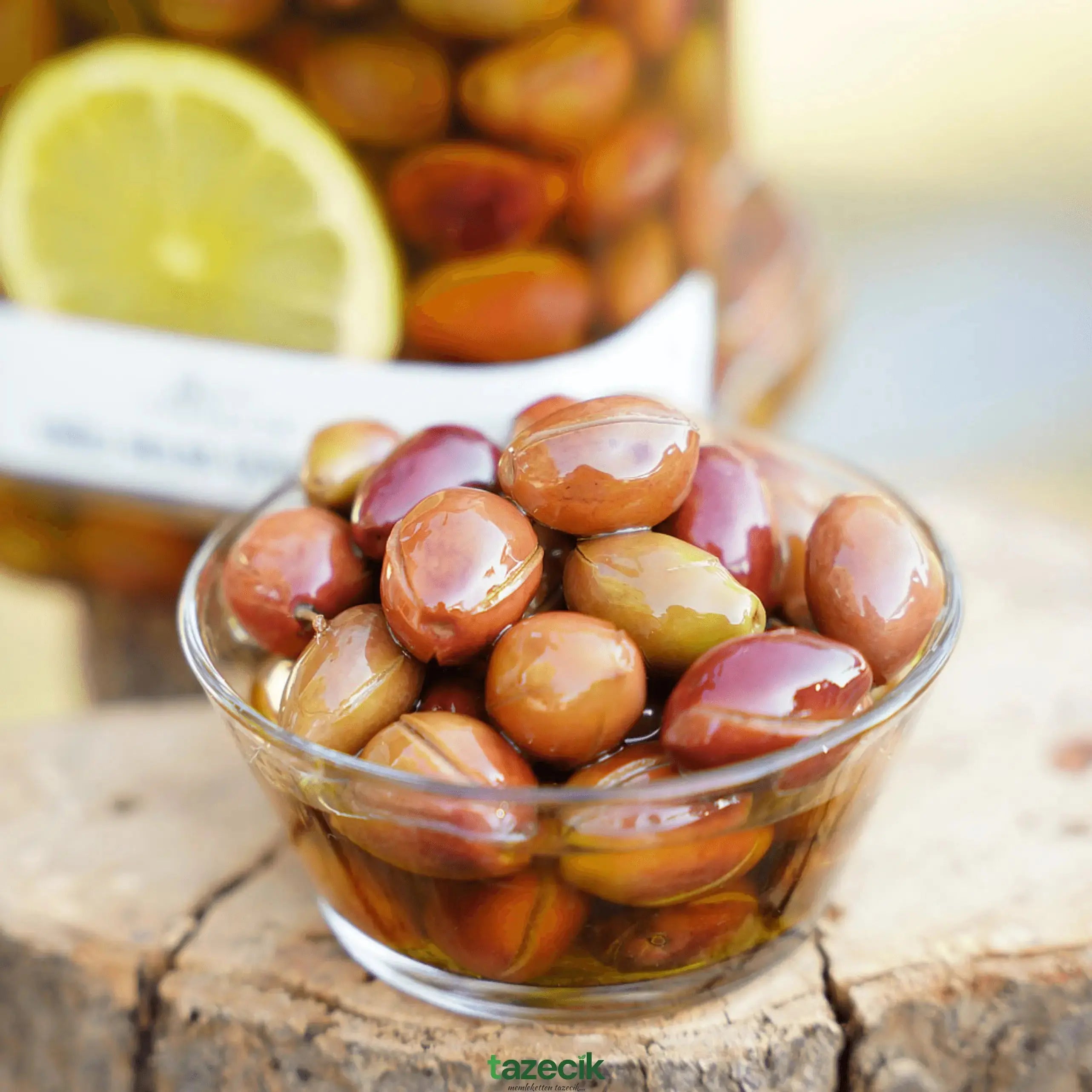 Aydın Renkli Çizik Zeytin- 500gr (c) Tazecik
