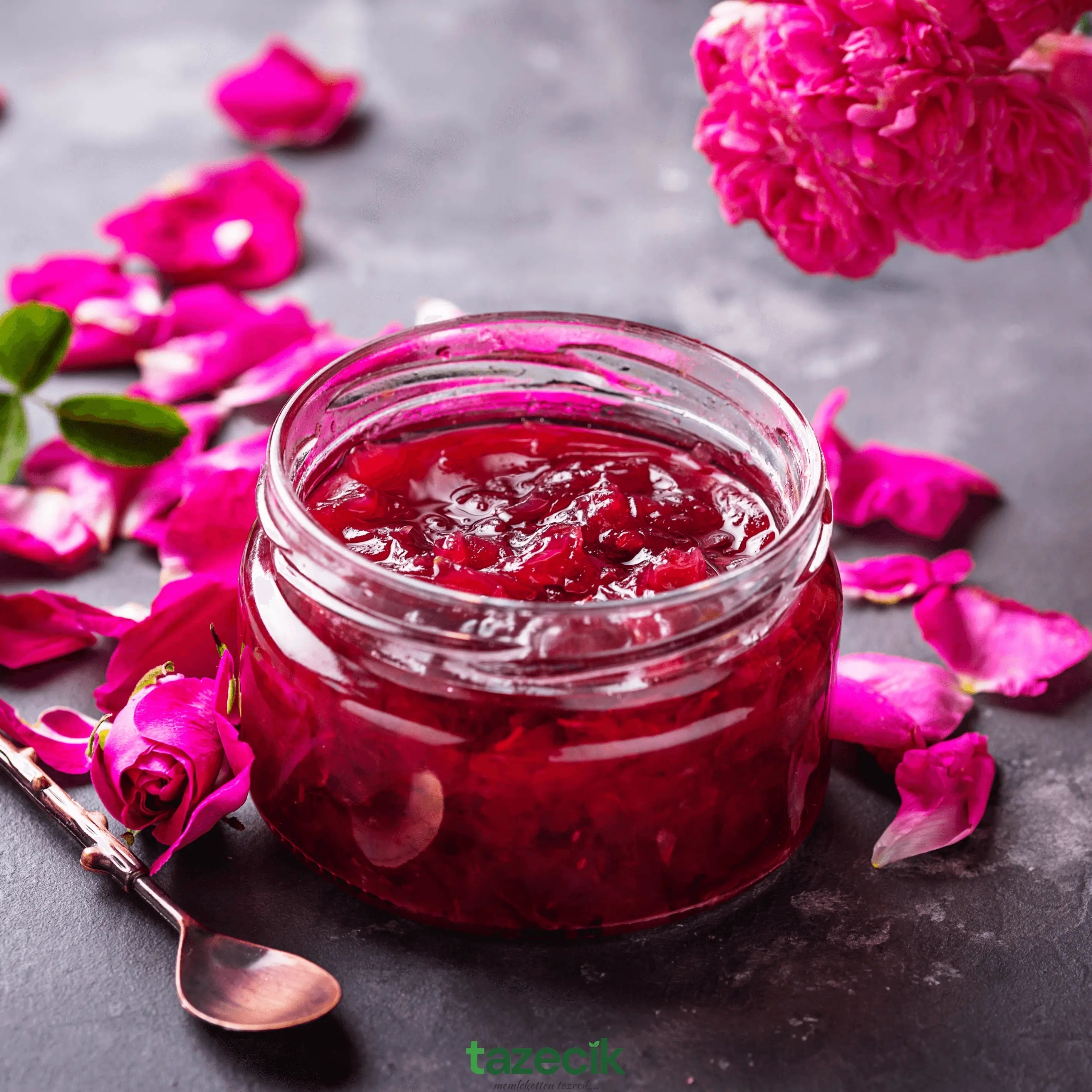 Gül Reçeli - El Yapımı, Doğal - 750gr (c) Tazecik