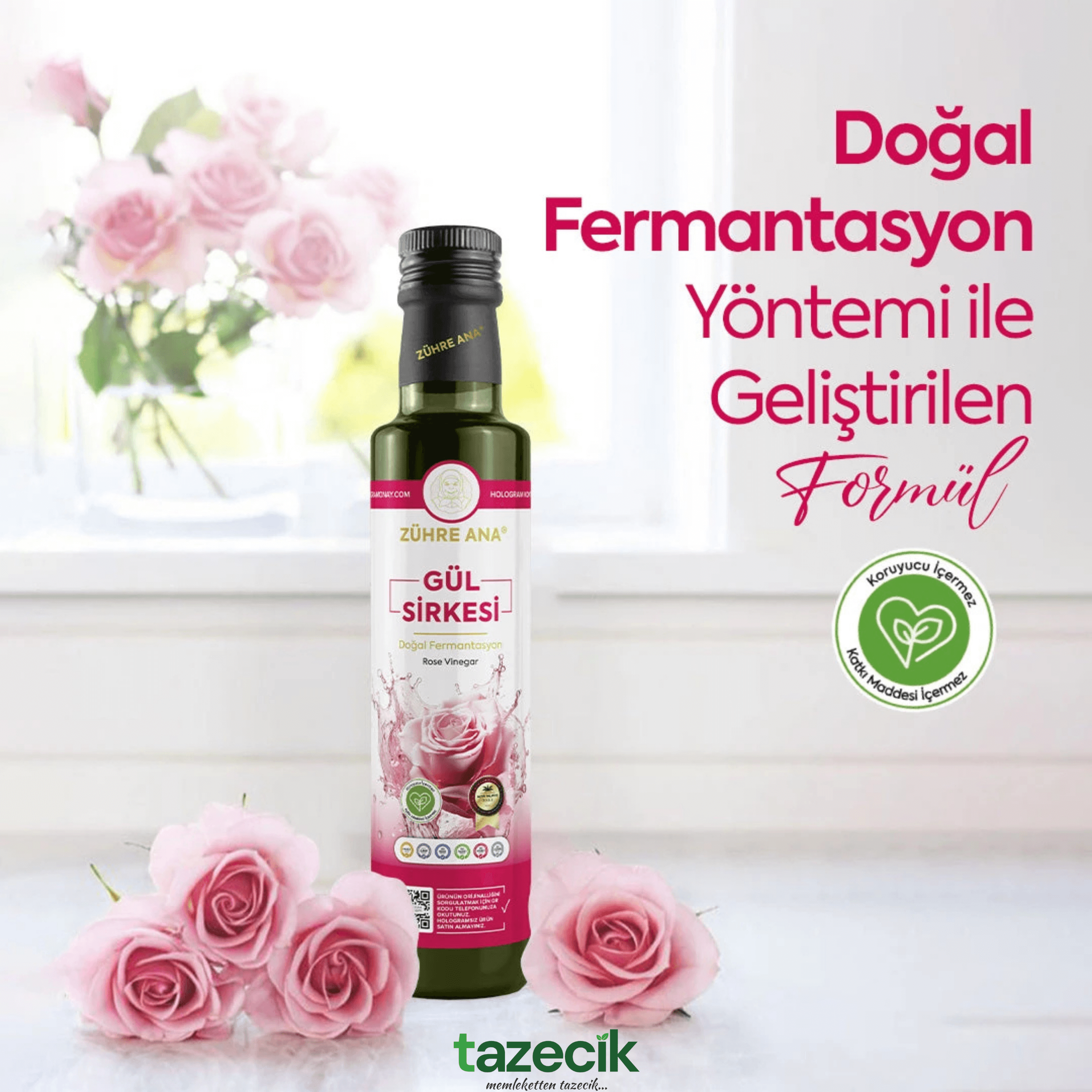 Zühre Ana Gül Sirkesi - 500ml Tazecik