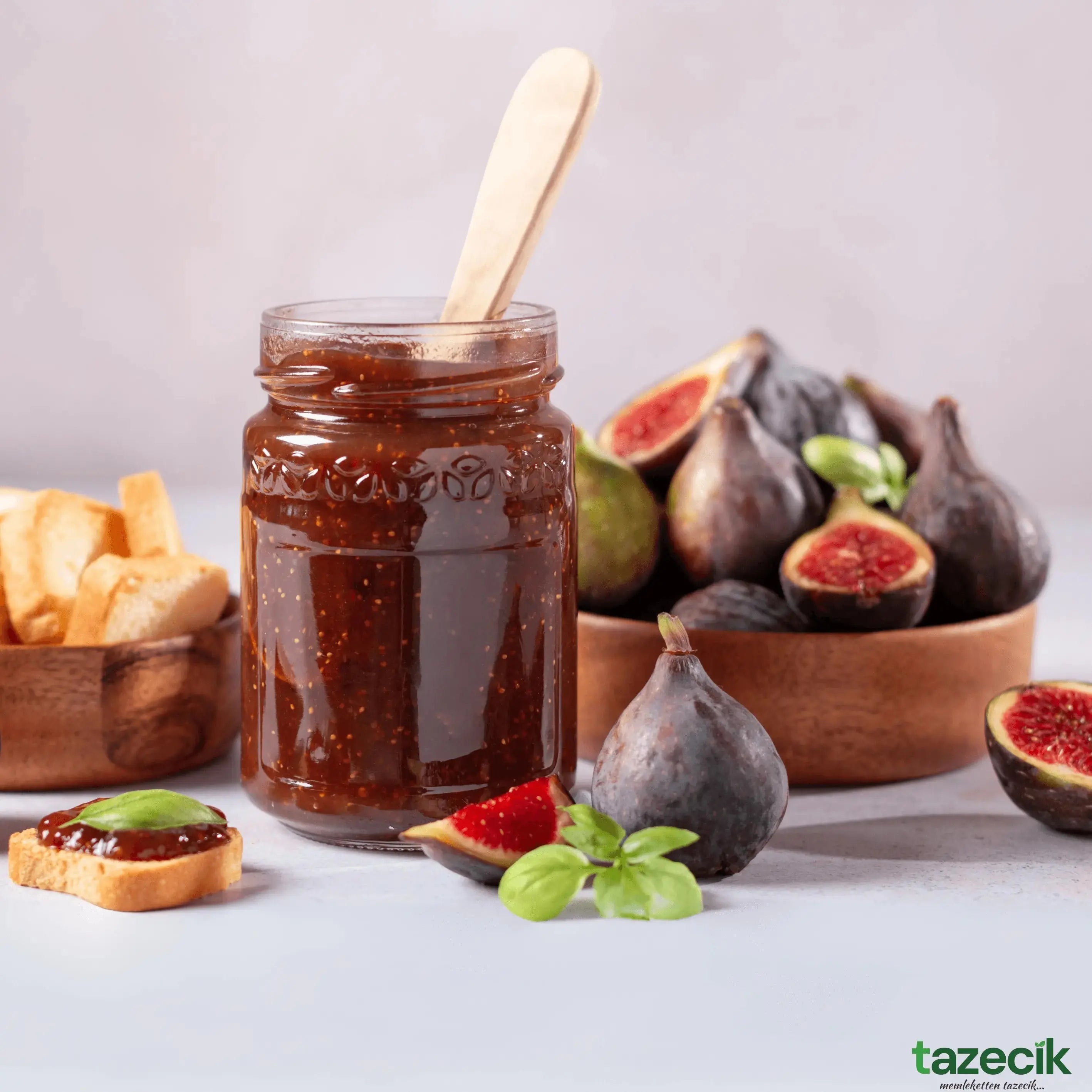 Cevizli Kuru İncir Reçeli - 750gr (c) Tazecik