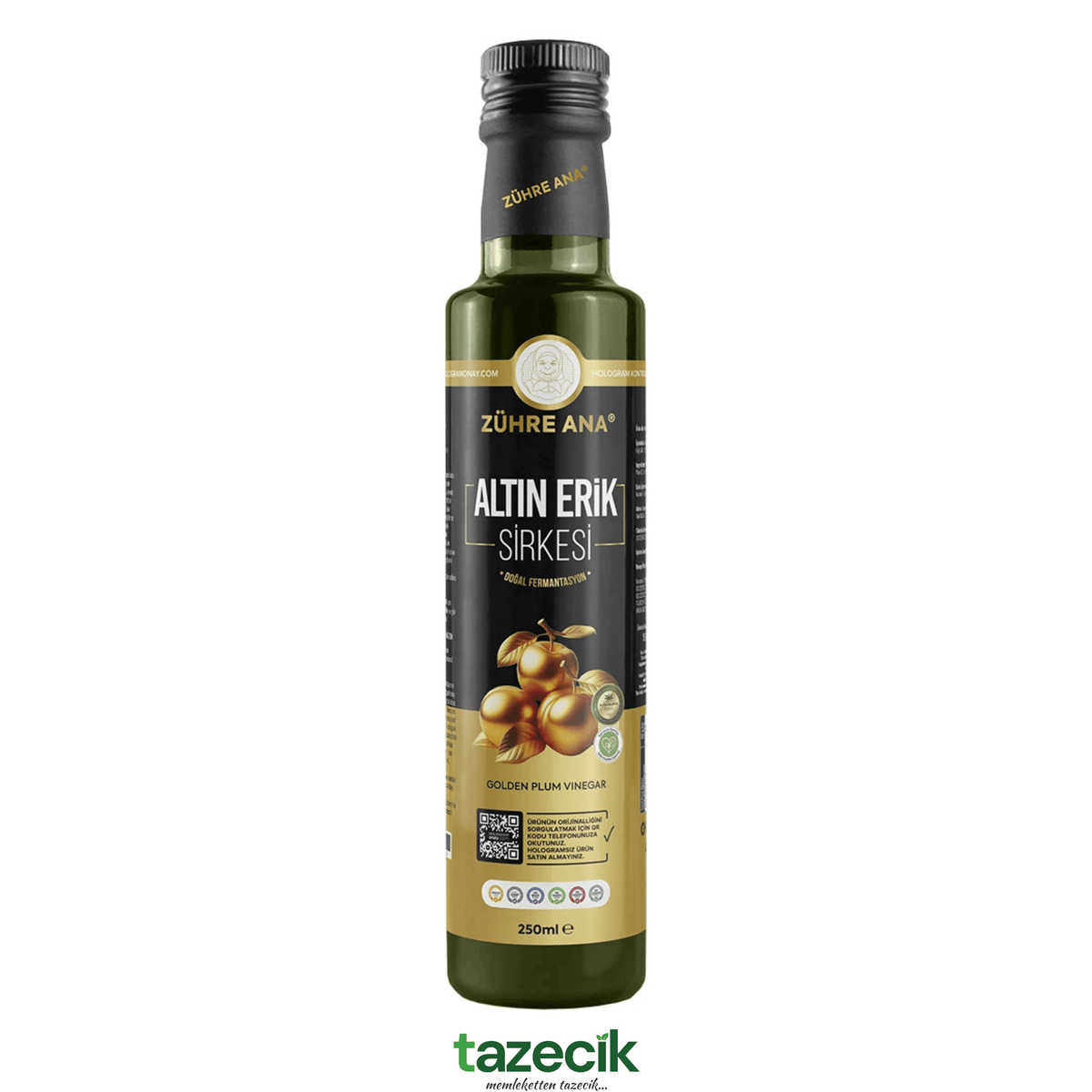 Zühre Ana Altın Erik Sirkesi - 250ml Tazecik