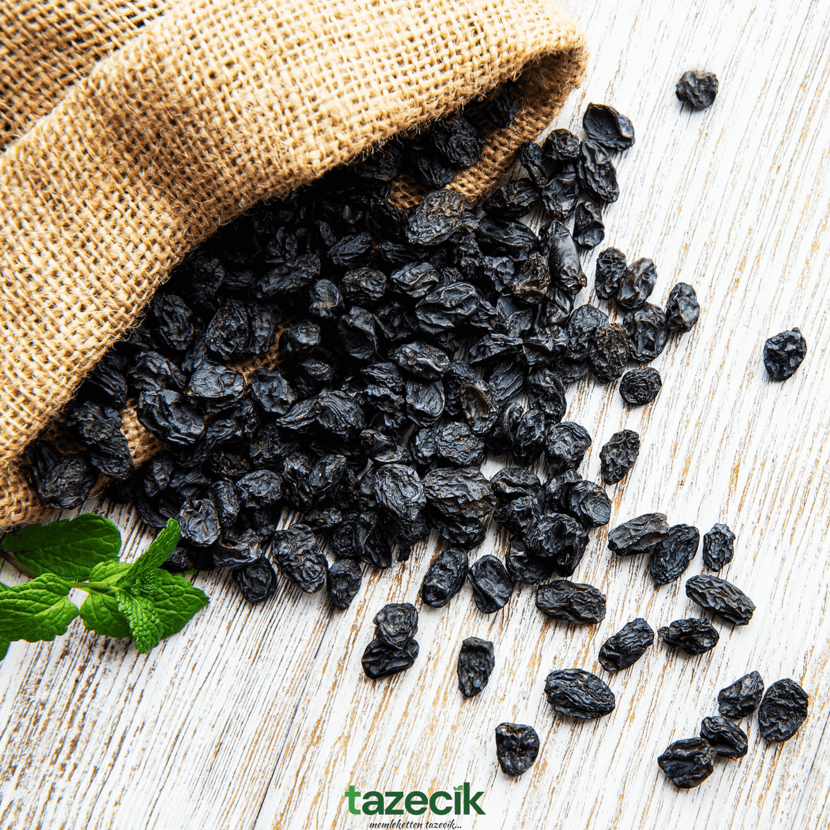 Çekirdekli Siyah Kuru Üzüm - 500 gr Tazecik