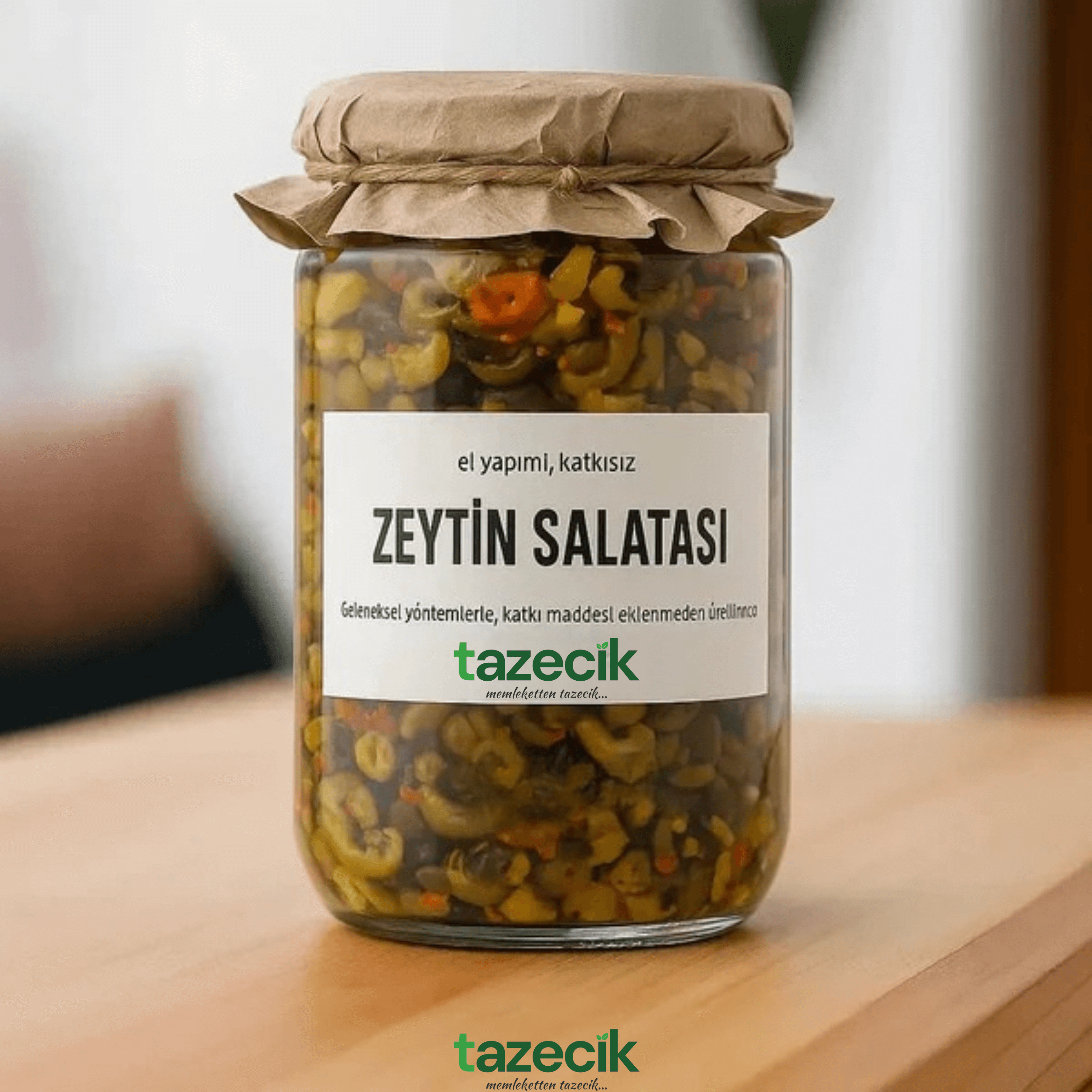 Zeytin Salatası - El Yapımı, Doğal - 700 gr Tazecik