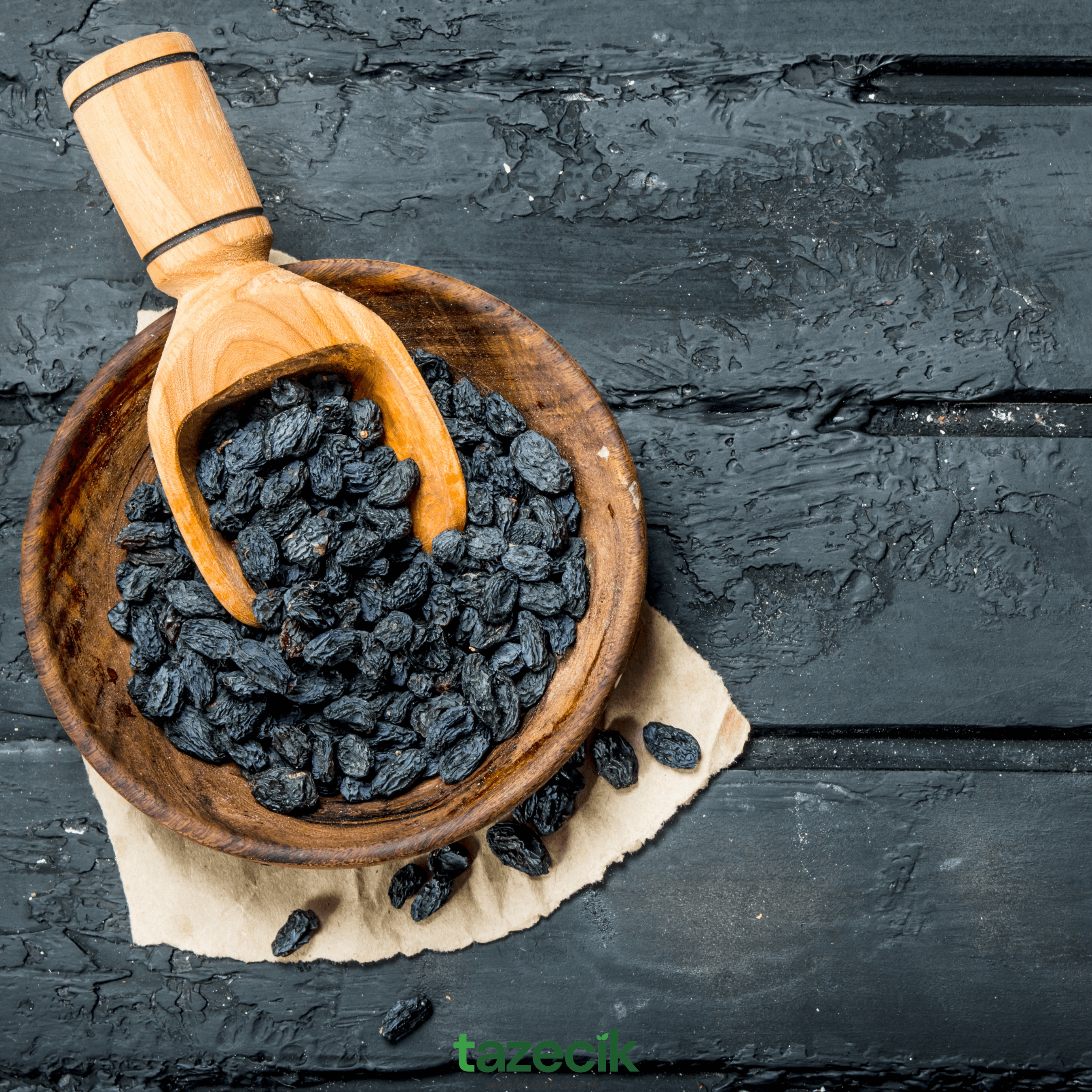 Çekirdekli Siyah Kuru Üzüm - 500 gr Tazecik